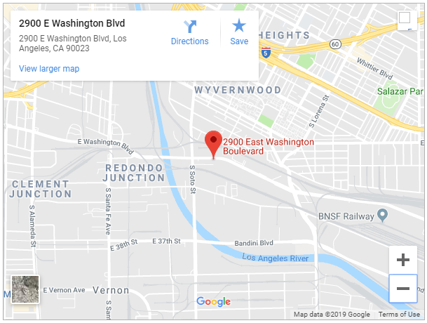 Google map of 2900 e washington blvd boyle heights